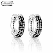 Arete Mónaco 12mm – Plata 925 con Moissanita – detalle 3