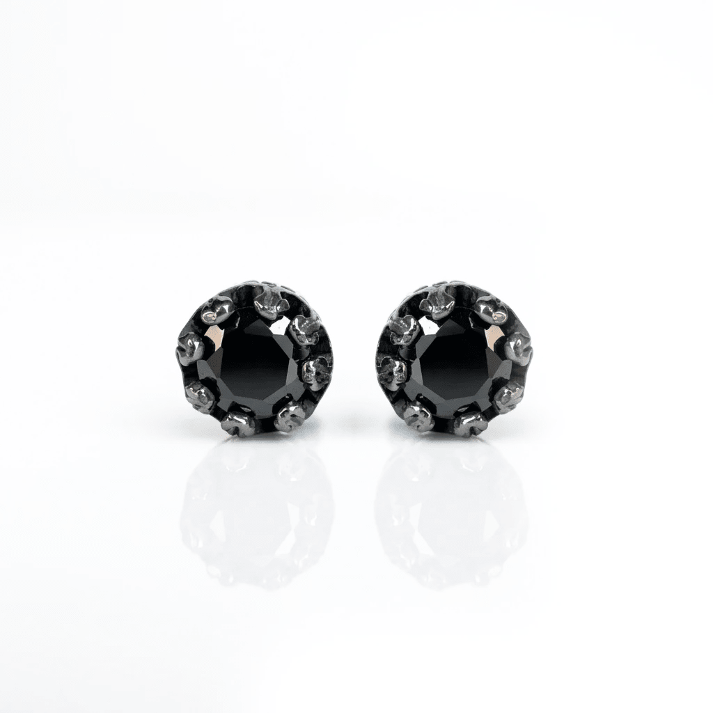 Arete Iron King 8mm – Acero 304L con Circonia 5A – detalle 2