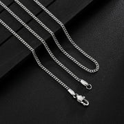 Cadena Miami Cuban Silver 2mm – Acero 316L – detalle 3