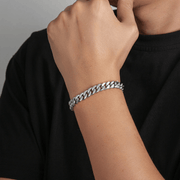 Pulsera Miami Cuban Silver 9mm – Acero 316L | Lion Luxury