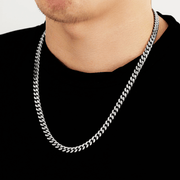 Cadena Miami Cuban Silver 7mm – Acero 316L | Lion Luxury