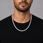 Cadena Tennis 5mm – Plata 925 con Moissanita | Lion Luxury