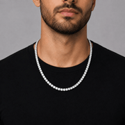Cadena Tennis 5mm – Plata 925 con Moissanita | Lion Luxury