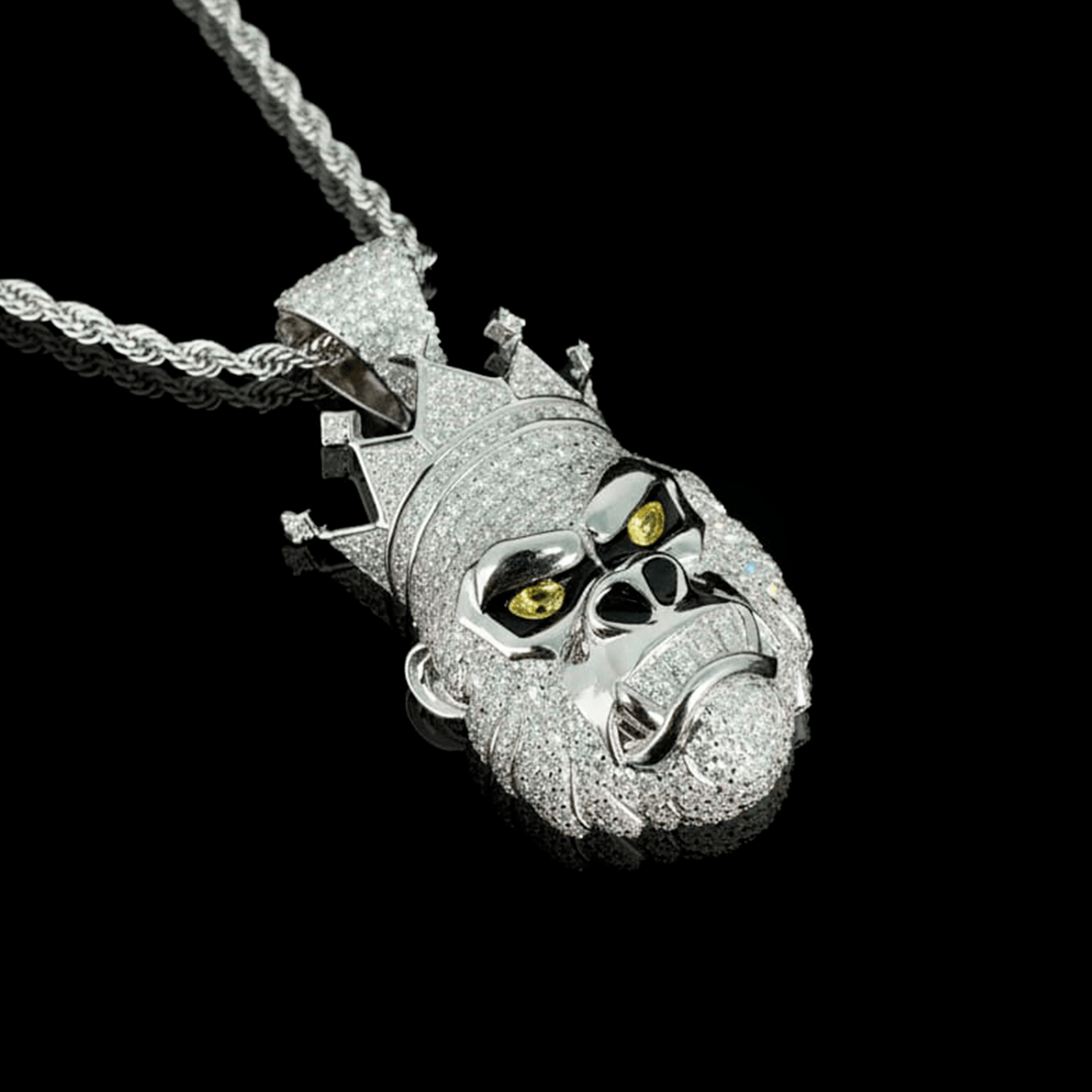 Collar Kong Diamond – Plata 925 con Moissanita – detalle 3