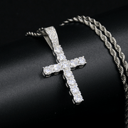 Collar Cross Diamond – Plata 925 con Moissanita – detalle 2