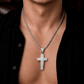 Collar Guardian Cross Diamond – Plata 925 con Moissanita | Lion Luxury