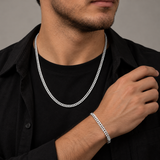 Combo Miami Twice 5 mm – Cadena + Pulsera · Plata 950