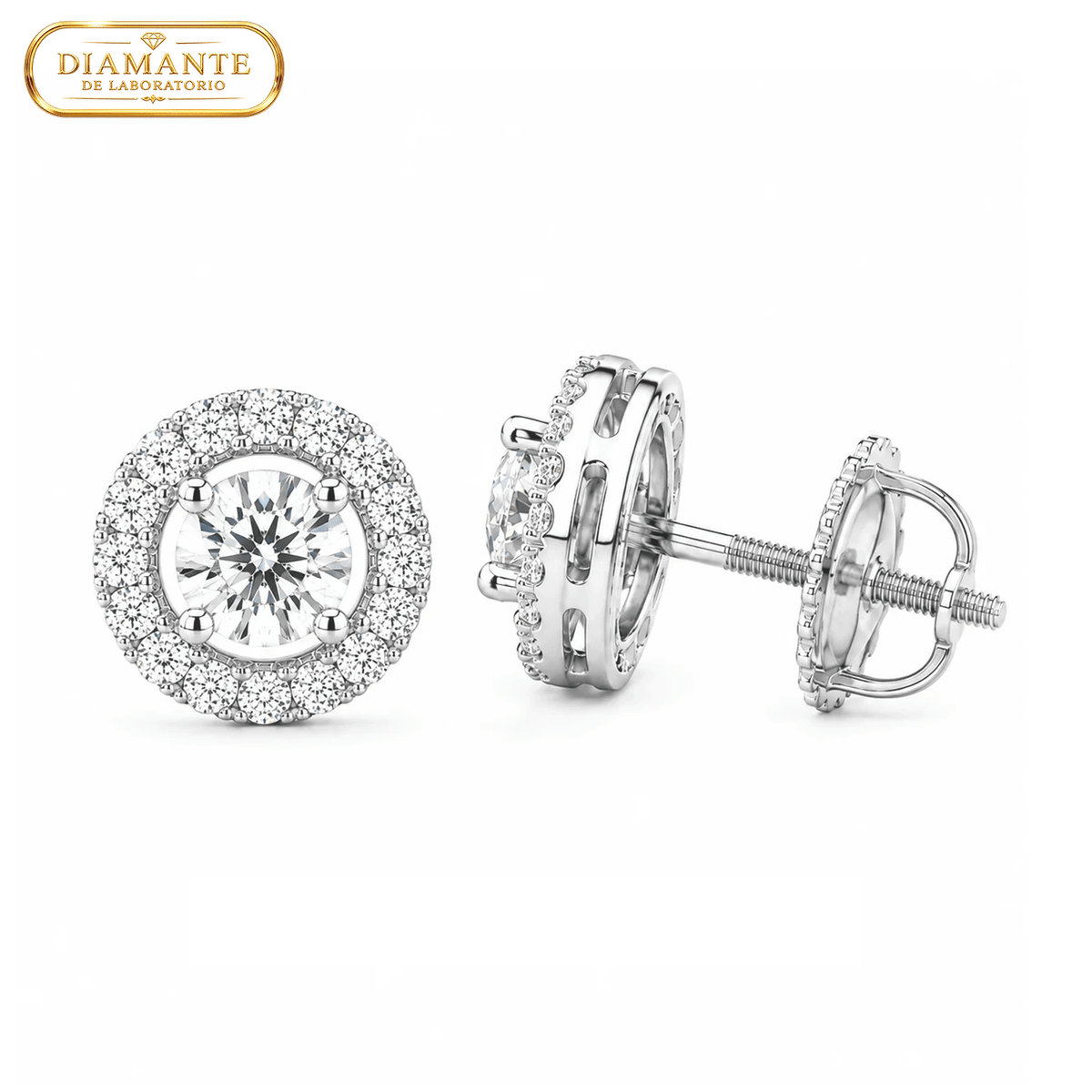 Arete Luxor 8.5mm – Plata 925 con Diamantes de Laboratorio Certificados por IGI | Lion Luxury