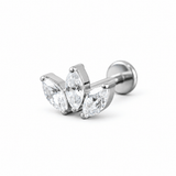 Piercing Bloom 9mm – Titanio Grado Implante con Circonia 5A