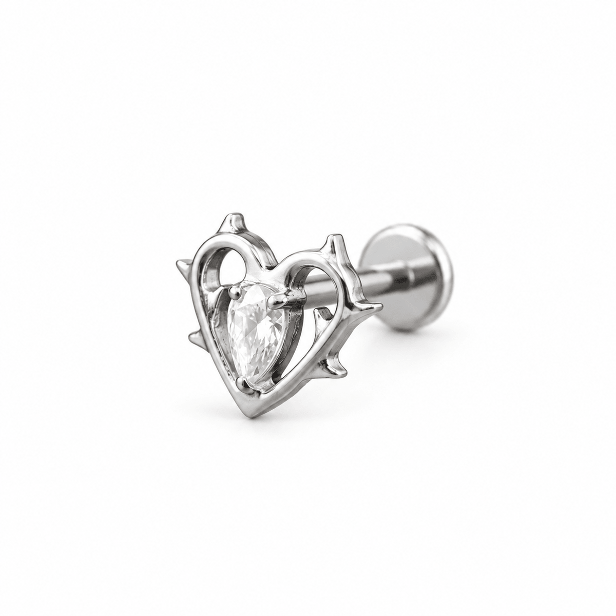 Piercing Amour 7 mm de titanio de grado implante con circonia 5A.