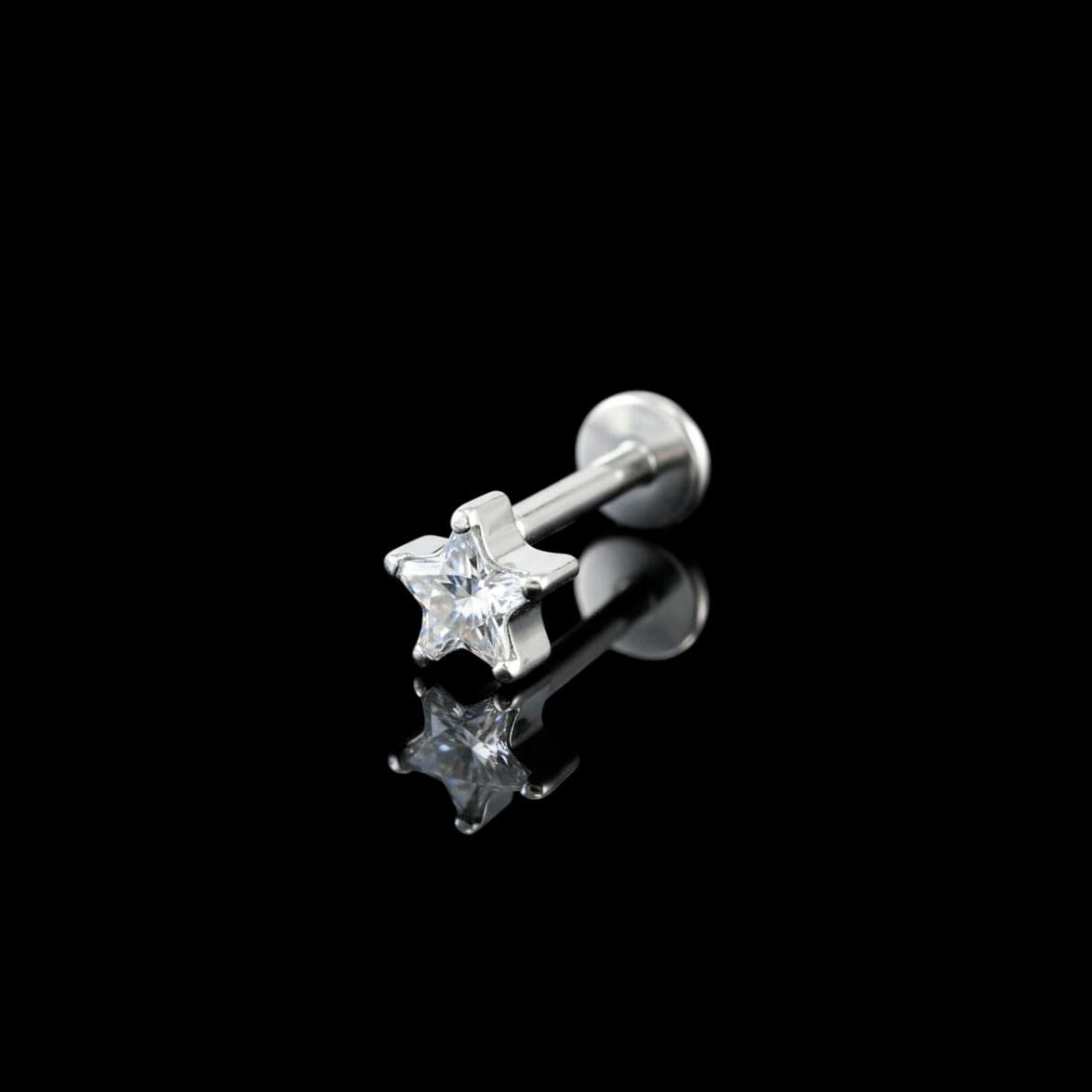 Piercing Starlux 4mm – Titanio Grado Implante con Circonia 5A | Lion Luxury