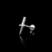 Piercing Sword 10mm – Titanio Grado Implante con Circonia 5A | Lion Luxury