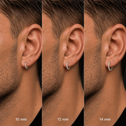 Comparativa de tamaños del piercing Destellos 10 mm/12 mm/14 mm de titanio de grado implante con circonia 5A.