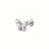 Piercing Butterfly 6mm – Titanio Grado Implante con Circonia 5A