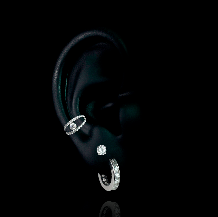 Piercing Turkish 10mm – Titanio Grado Implante con Circonia 5A – detalle 2
