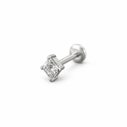 Piercing Rhombus 5 mm de titanio de grado implante con circonia 5A.