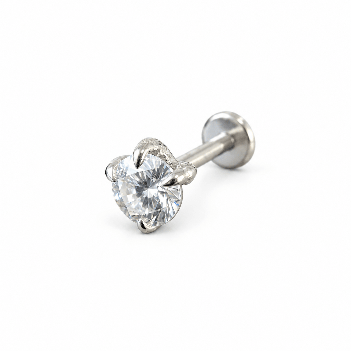 Piercing Titan 5 mm de titanio de grado implante con circonia 5A.