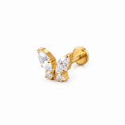 Piercing Butterfly 6 mm de titanio de grado implante con circonia 5A.