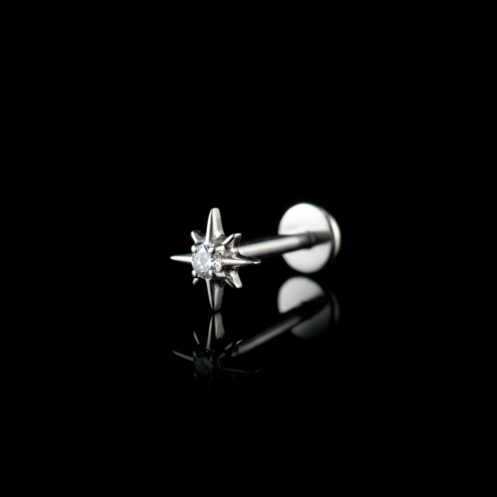 Piercing Solaris 5mm – Titanio Grado Implante con Circonia 5A | Lion Luxury