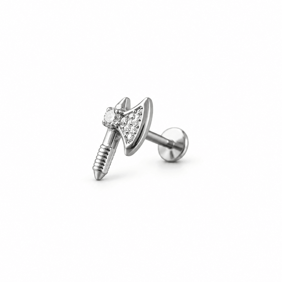 Piercing Acke 9 mm de titanio de grado implante con circonia 5A.