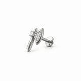 Piercing Acke 9mm – Titanio Grado Implante con Circonia 5A