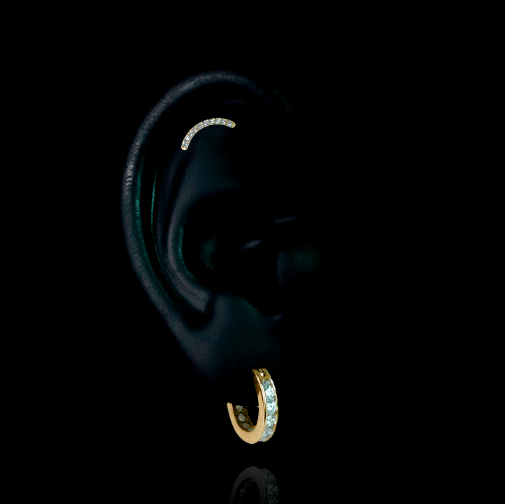 Piercing Haze 11mm – Titanio Grado Implante con Circonia 5A – detalle 4