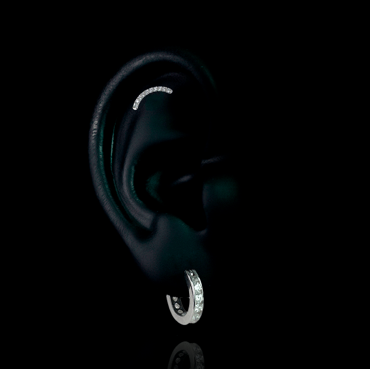 Piercing Haze 11mm – Titanio Grado Implante con Circonia 5A – detalle 2