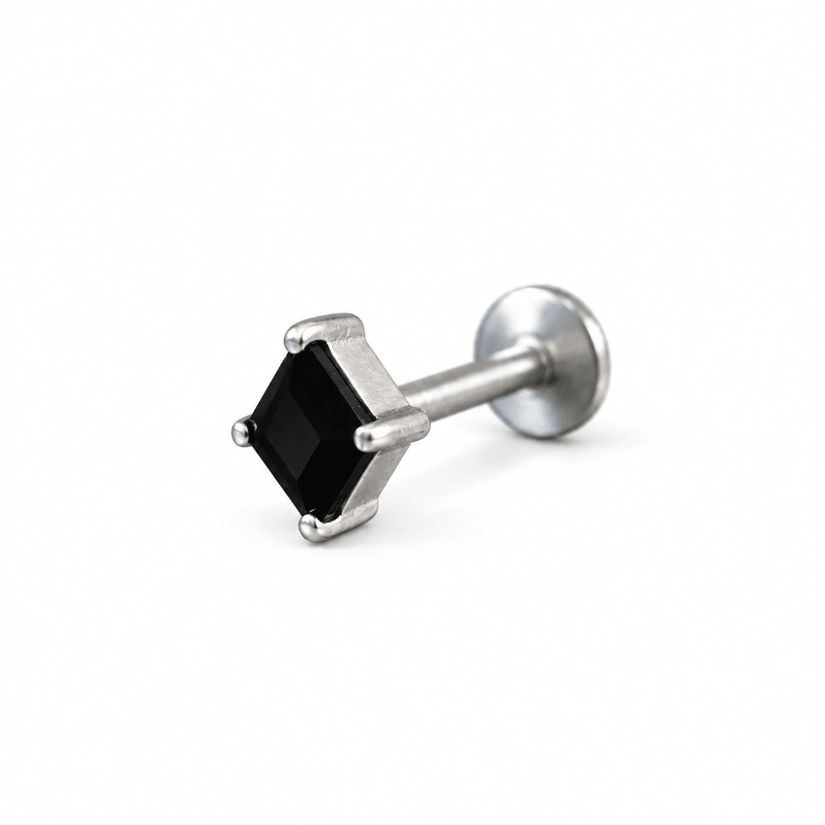 Piercing Rhombus 5 mm de titanio de grado implante con circonia 5A.