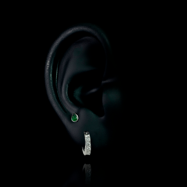 Piercing Forest 5mm – Titanio Grado Implante con Circonia 5A – detalle 2