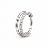 Piercing Parallel 15mm – Titanio Grado Implante con Circonia 5A
