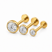 Piercing Gleam 2 mm/3 mm/4 mm de titanio de grado implante con circonia 5A.