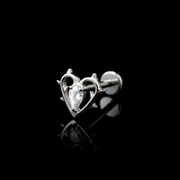 Piercing Amour 7mm – Titanio Grado Implante con Circonia 5A | Lion Luxury