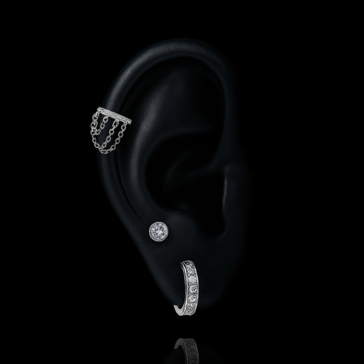 Piercing Crow – Titanio Grado Implante con Circonia 5A – detalle 2