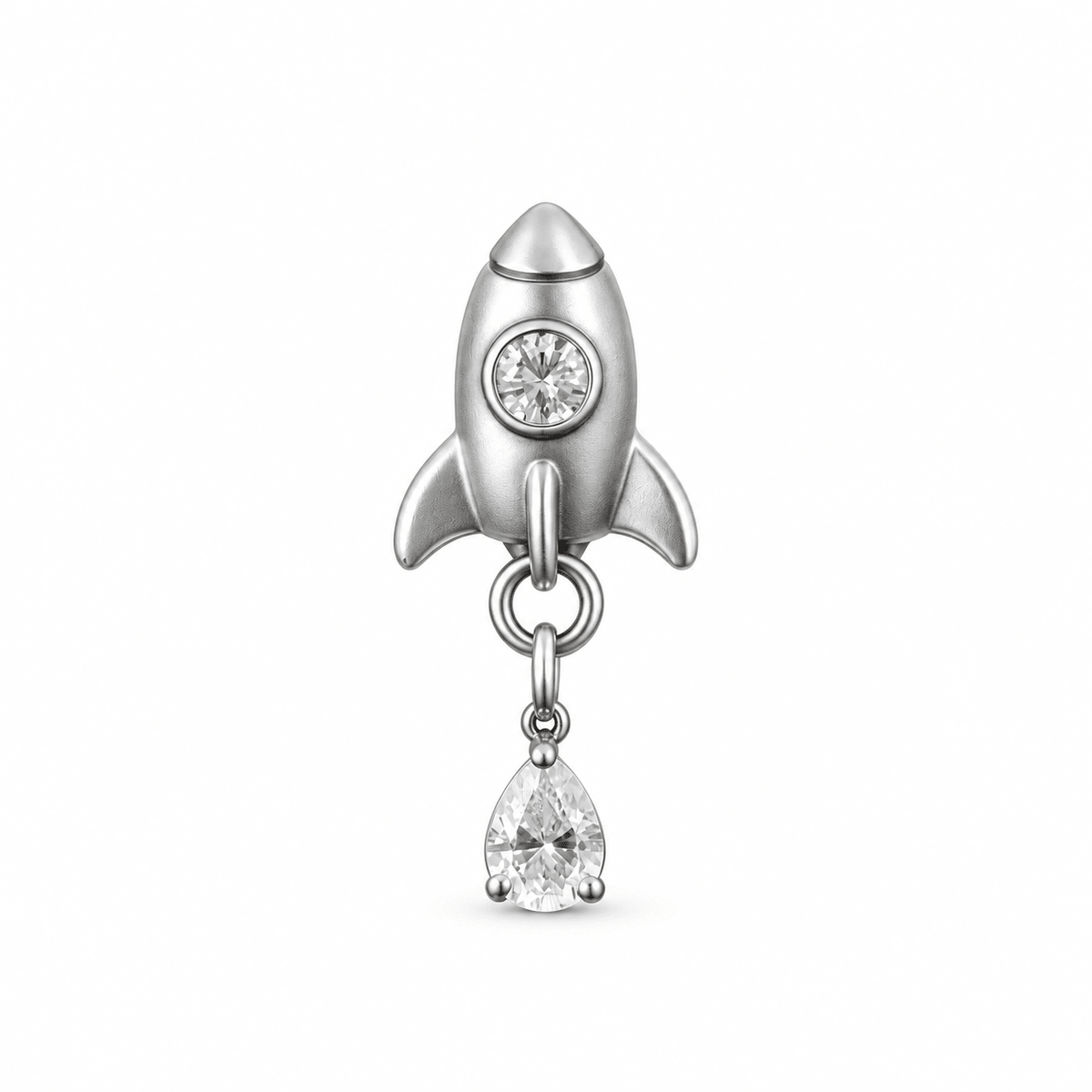 Piercing Starplane 13 mm de titanio de grado implante con circonia 5A.