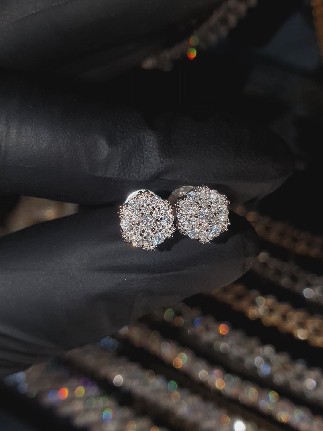 Arete Prestige 7.5mm – Plata 925 con Moissanita – video | Lion Luxury