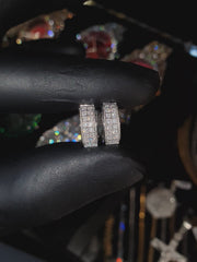Arete Diamond Lux 13.5mm – Plata 925 con Moissanita – video | Lion Luxury