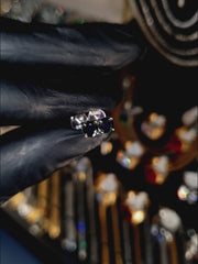 Arete Black Diamond 5mm – Plata 925 con Moissanita – video | Lion Luxury