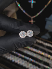Arete Astra 7.5mm – Plata 925 con Moissanita – video | Lion Luxury