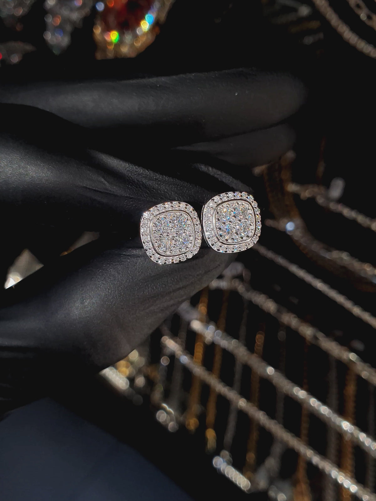 Arete Moiss Flex 10mm – Plata 925 con Moissanita – video | Lion Luxury