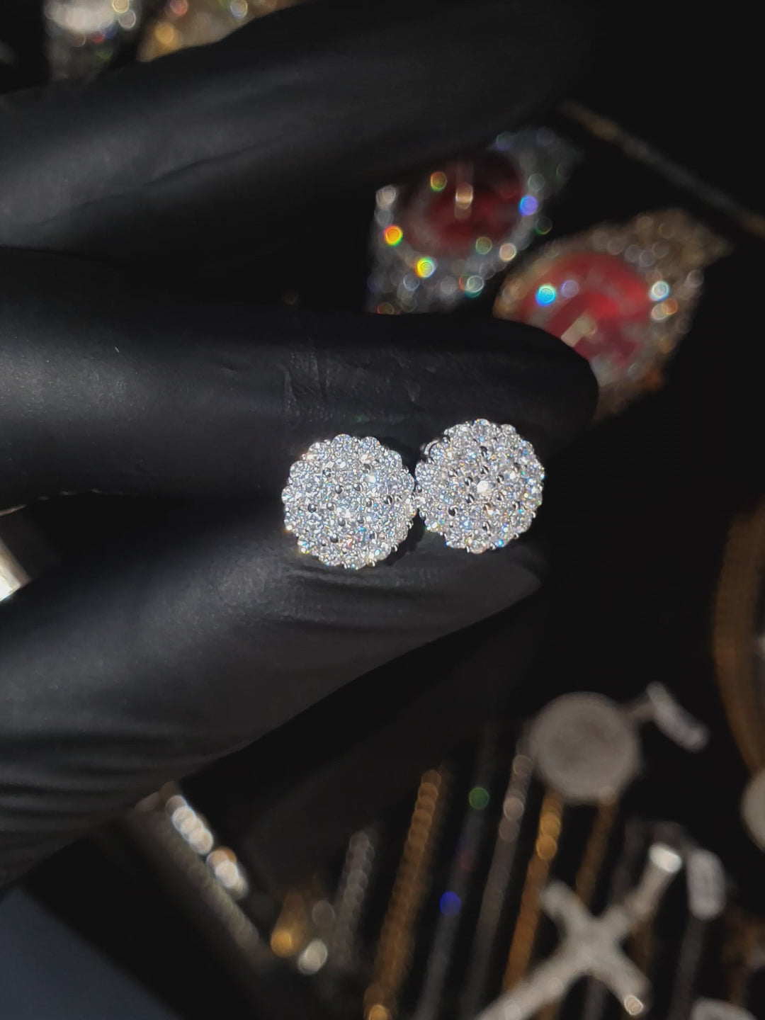 Arete Diamond Frost 10mm – Plata 925 con Moissanita – video | Lion Luxury