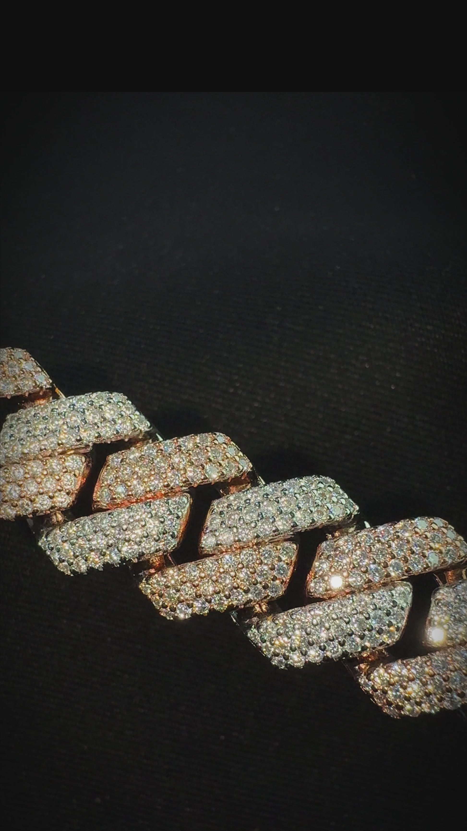 Pulsera Royal Ice 15mm – Plata 925 con Moissanita – video | Lion Luxury
