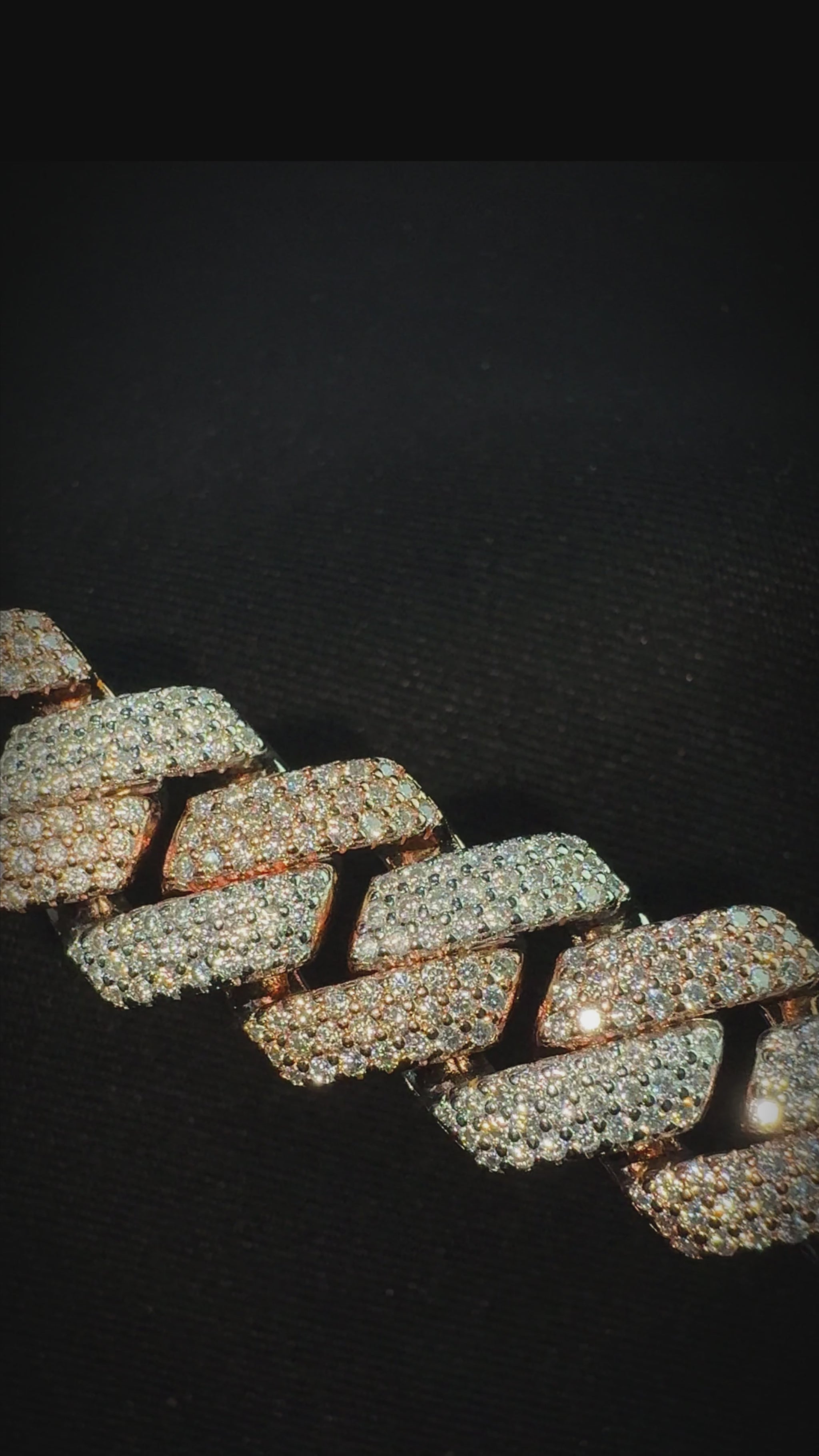 Pulsera Royal Ice 15mm – Plata 925 con Moissanita – video | Lion Luxury