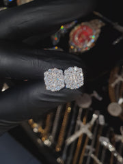Arete One Hundred Diamond 11mm – Plata 925 con Moissanita – video | Lion Luxury