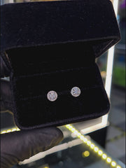 Arete Astra 7.5mm – Plata 925 con Moissanita – video | Lion Luxury