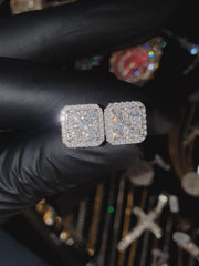 Arete Rilievo 11mm – Plata 925 con Moissanita – video | Lion Luxury