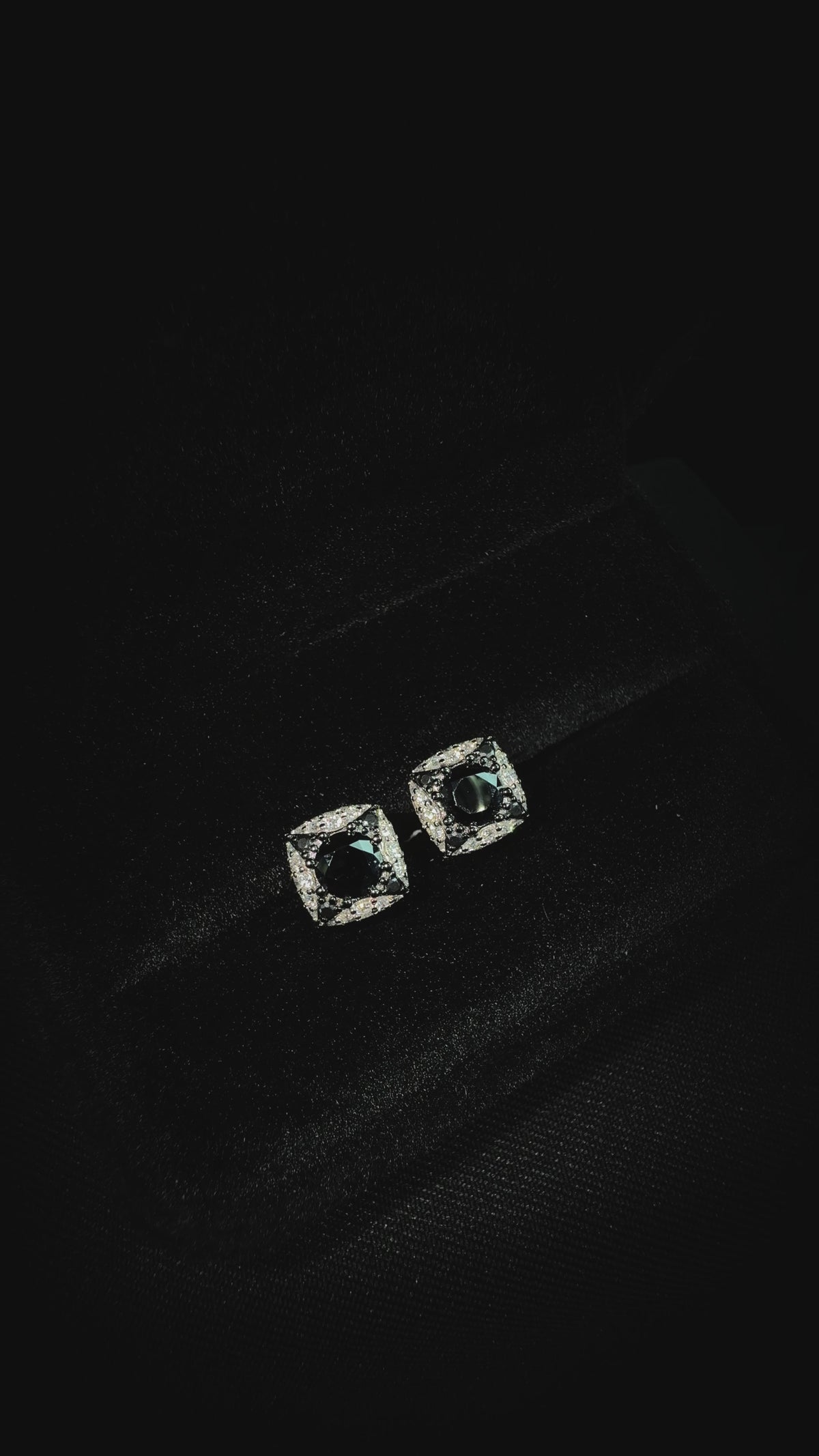 Arete MidNight 9mm – Plata 925 con Moissanita – video | Lion Luxury