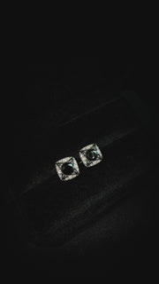 Arete MidNight 9mm – Plata 925 con Moissanita – video | Lion Luxury