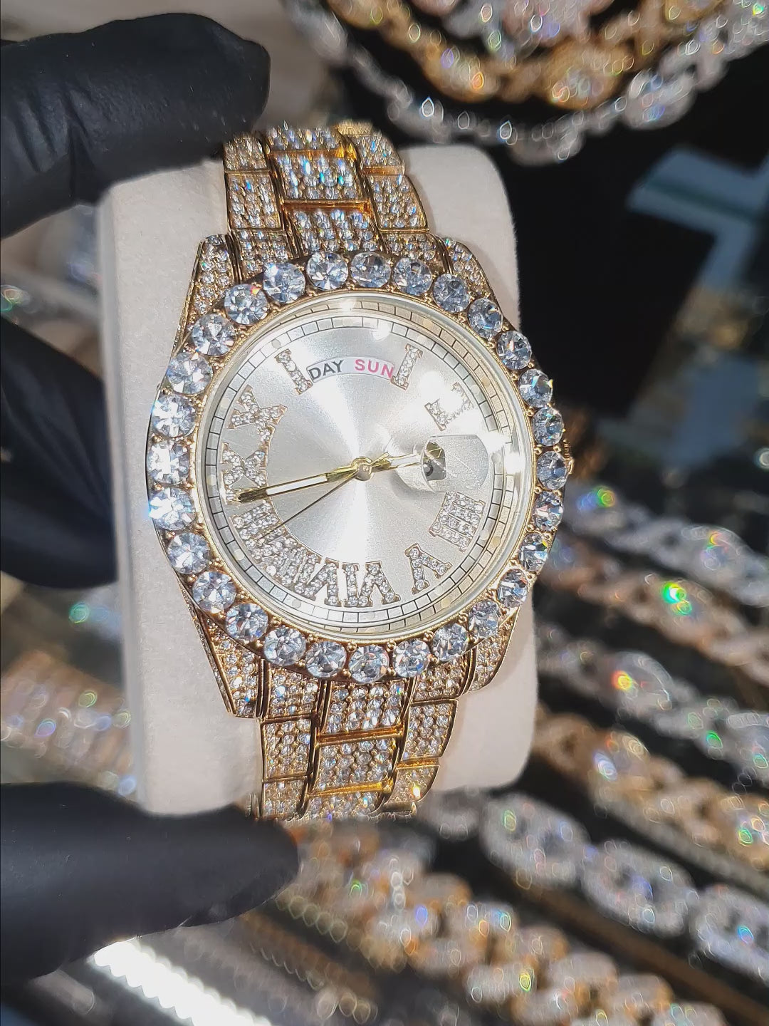 Reloj Imperial Gold – Acero 316L con Circonia 5A – video | Lion Luxury