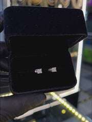 Arete Royalty 4.5mm – Plata 925 con Moissanita – video | Lion Luxury