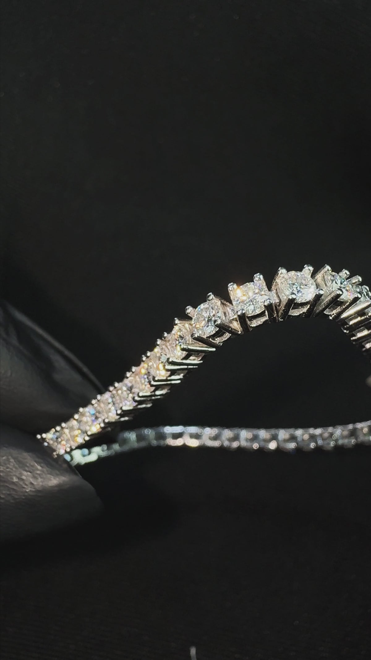 Pulsera Tennis 3mm – Plata 925 con Moissanita – video | Lion Luxury